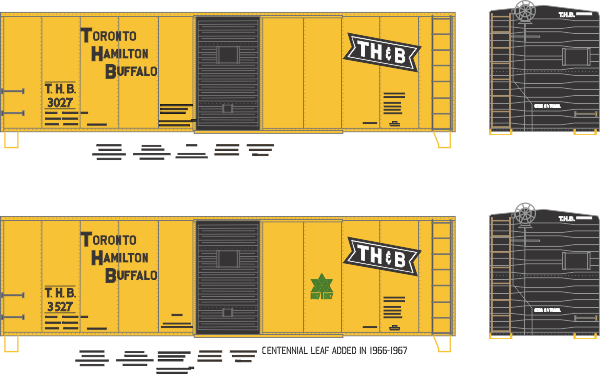 Toronto Hamilton & Buffalo 40' 6” Boxcar Ti-Cat #2 Scheme