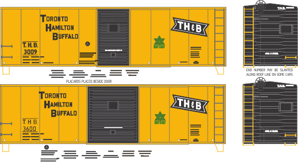 Toronto Hamilton & Buffalo 40' 6” Boxcar Ti-Cat #3 Scheme